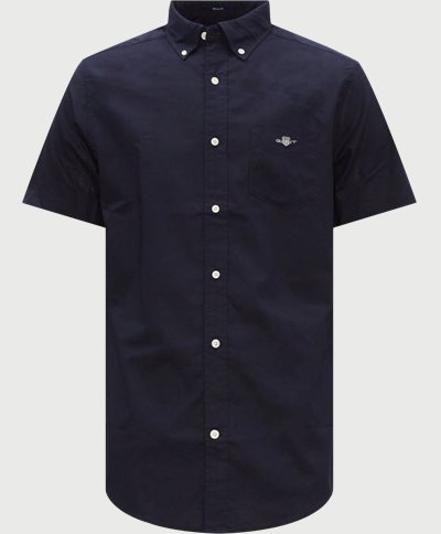 Gant Kortärmade skjortor REG COTTON LINEN SS SHIRT 3230053 Blå